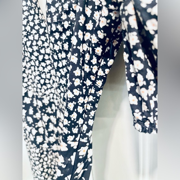 NWOT! French Connection Aura Cotton Ditsy-Print Puff-Sleeve Dress, Eu SM I US 6 - Picture 13 of 14